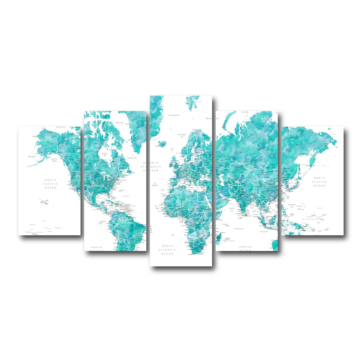 AUTO-MOCKUP WHITE | World Map 7 | 5 Piece | Gallery Wrap Canvas | group=5_normal