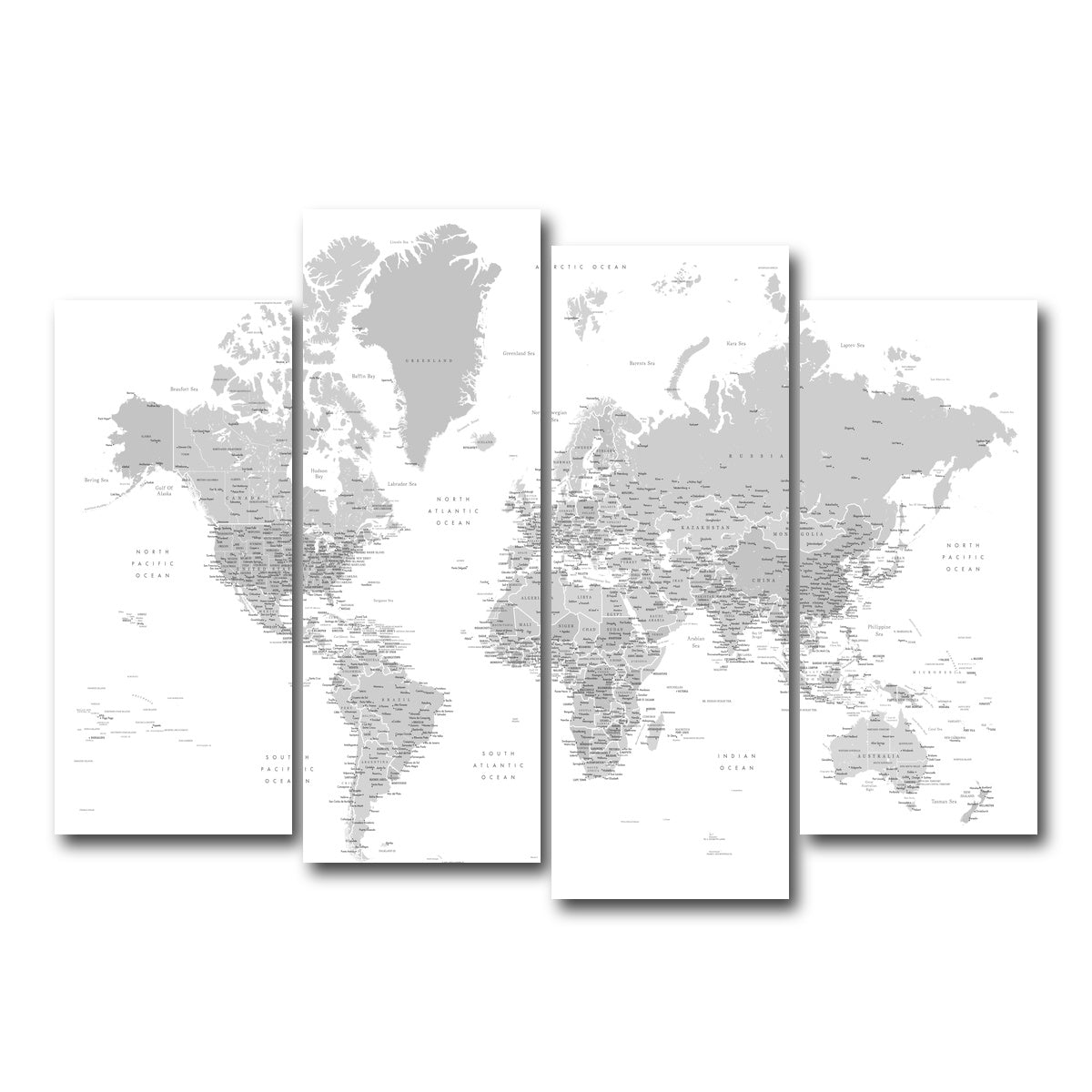 AUTO-MOCKUP WHITE | World Map 9 | 4 Piece | Gallery Wrap Canvas | group=4_normal
