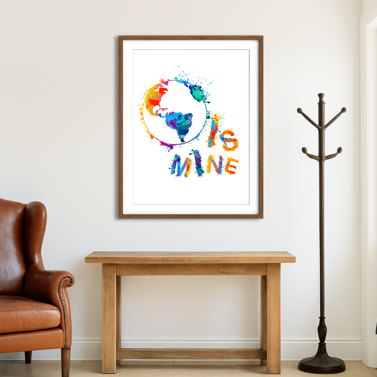 AUTO-MOCKUP ROOM | World is Mine Wall Art