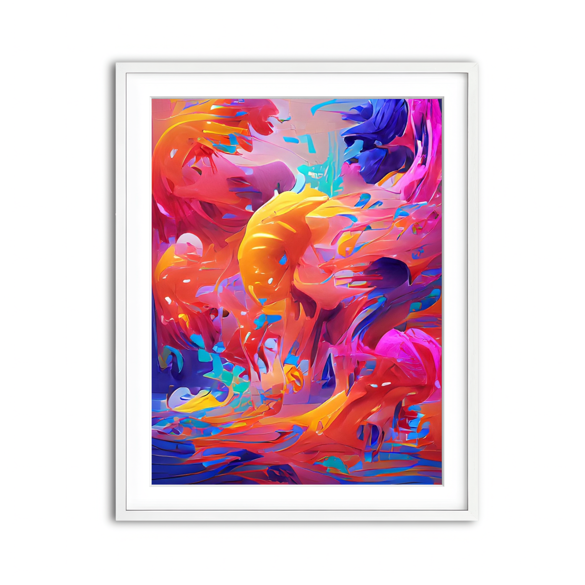 Framed Print 3x4 White