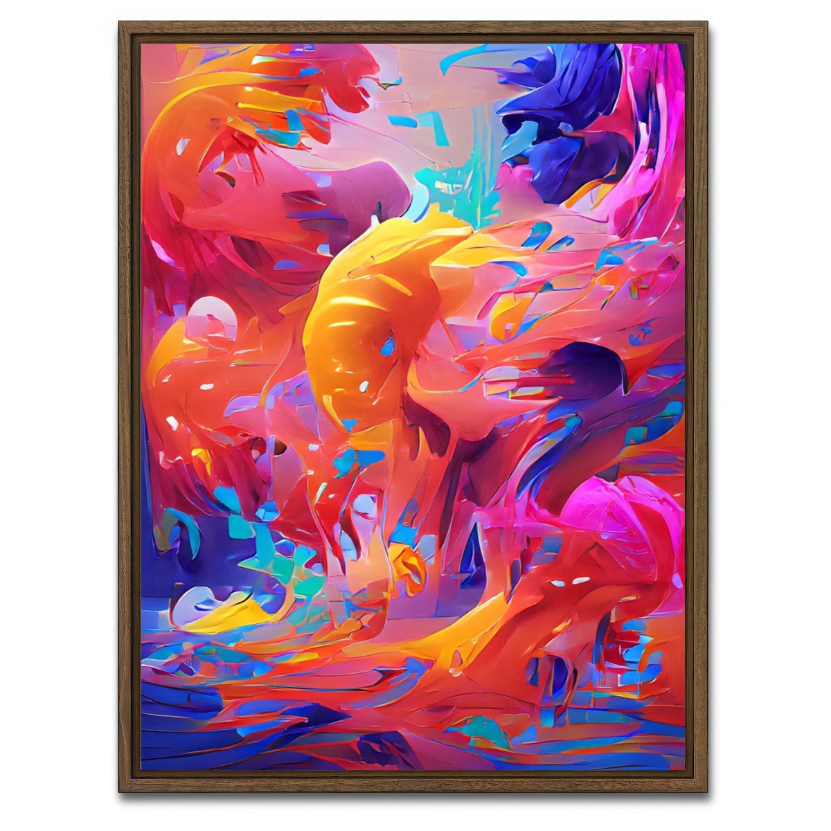 AUTO-MOCKUP WHITE | World of Color | 1 Piece | Walnut Framed Canvas | group=3x4