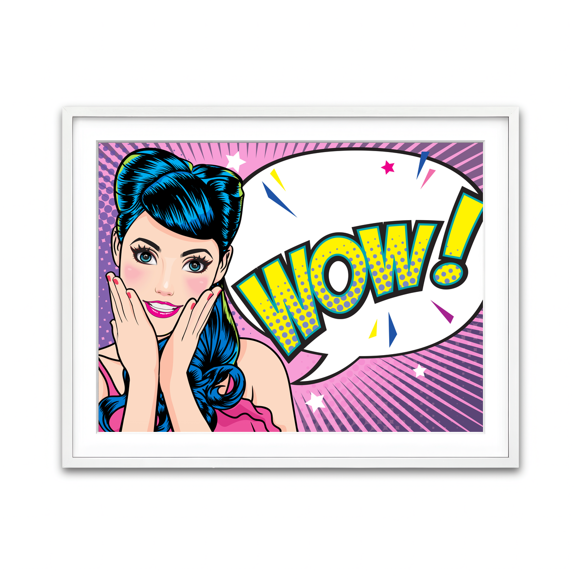 Framed Print 4x3 White