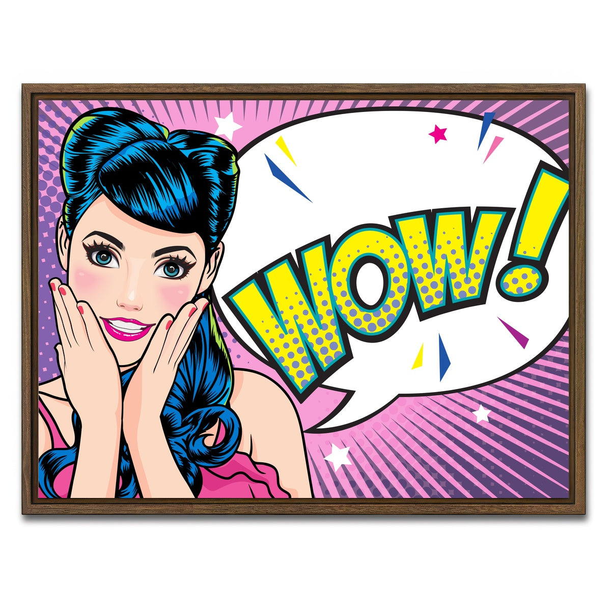 AUTO-MOCKUP WHITE | Wow | 1 Piece | Walnut Framed Canvas | group=4x3