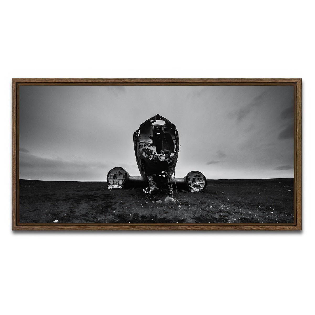 AUTO-MOCKUP WHITE | Wreckage | 1 Piece | Walnut Framed Canvas | group=2x1