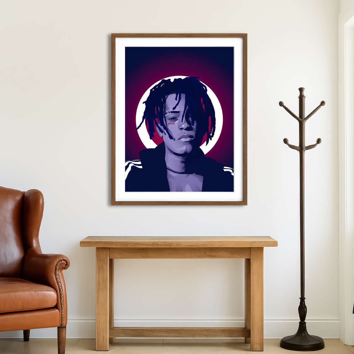 AUTO-MOCKUP ROOM | XXXTentacion Blue Wall Art