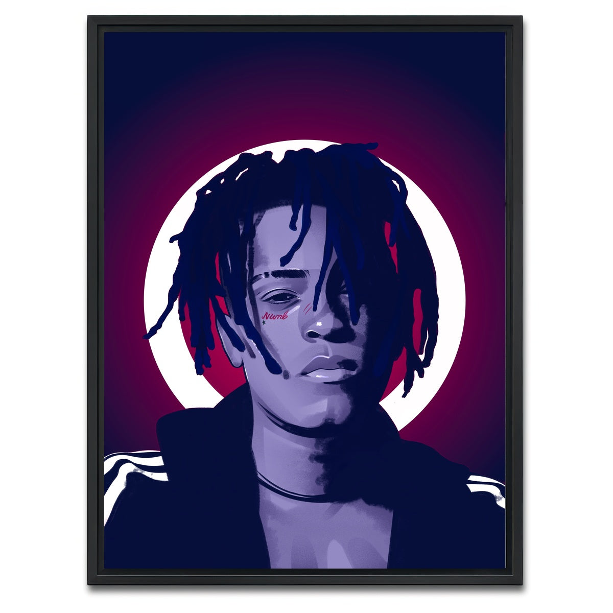 AUTO-MOCKUP WHITE | XXXTentacion Blue | 1 Piece | Black Framed Canvas | group=3x4