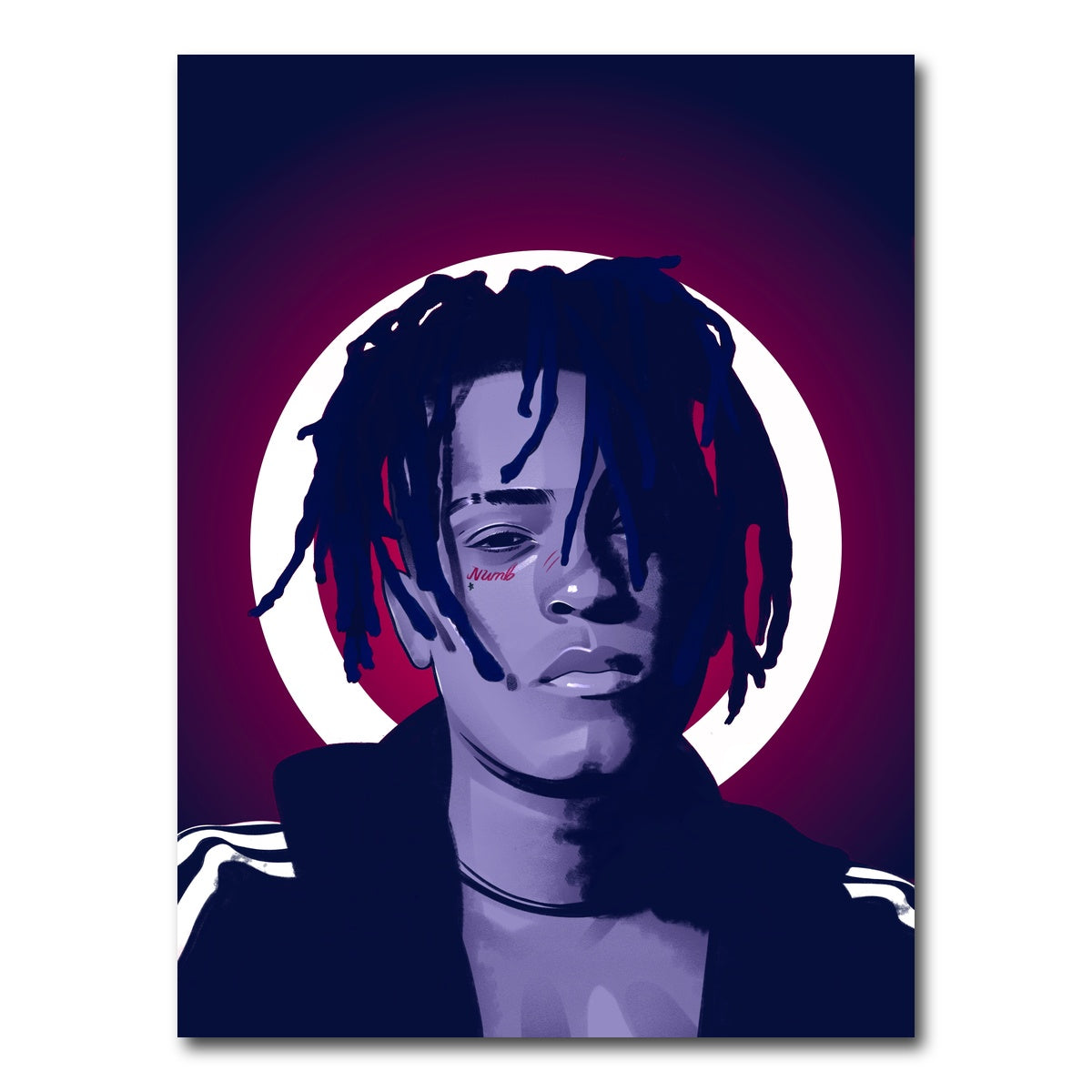 AUTO-MOCKUP WHITE | XXXTentacion Blue | 1 Piece | Gallery Wrap Canvas | group=3x4