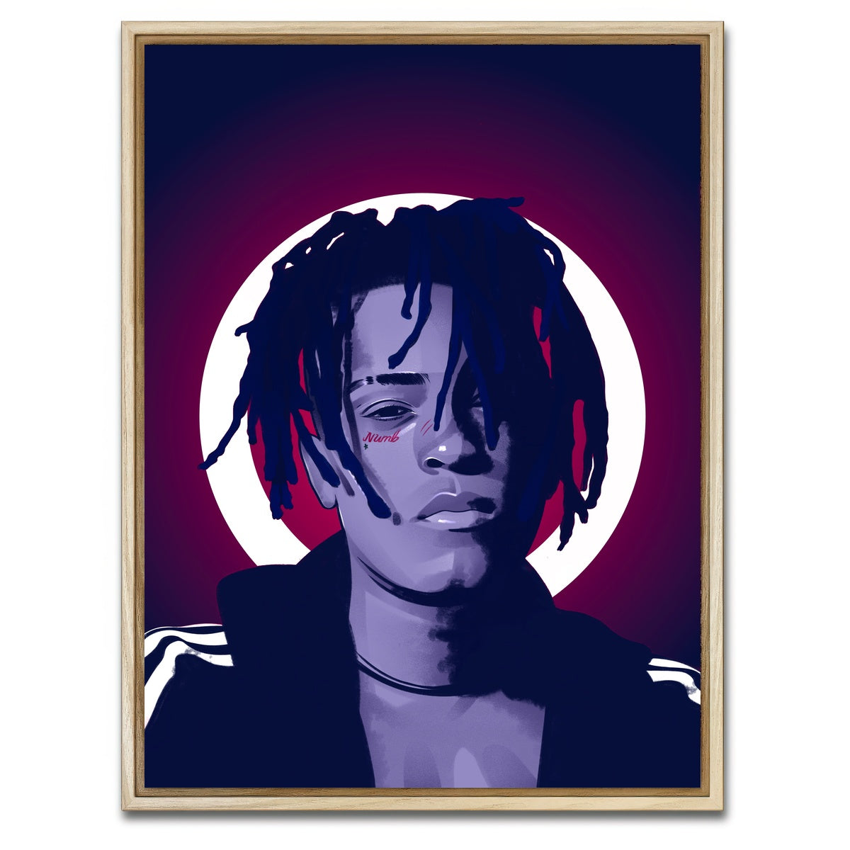 AUTO-MOCKUP WHITE | XXXTentacion Blue | 1 Piece | Natural Framed Canvas | group=3x4