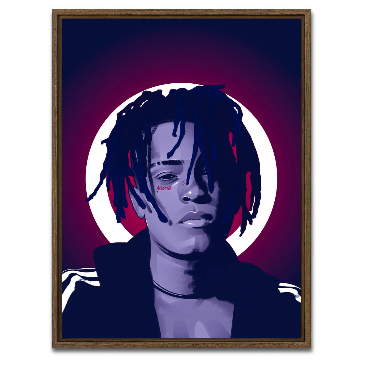 AUTO-MOCKUP WHITE | XXXTentacion Blue | 1 Piece | Walnut Framed Canvas | group=3x4