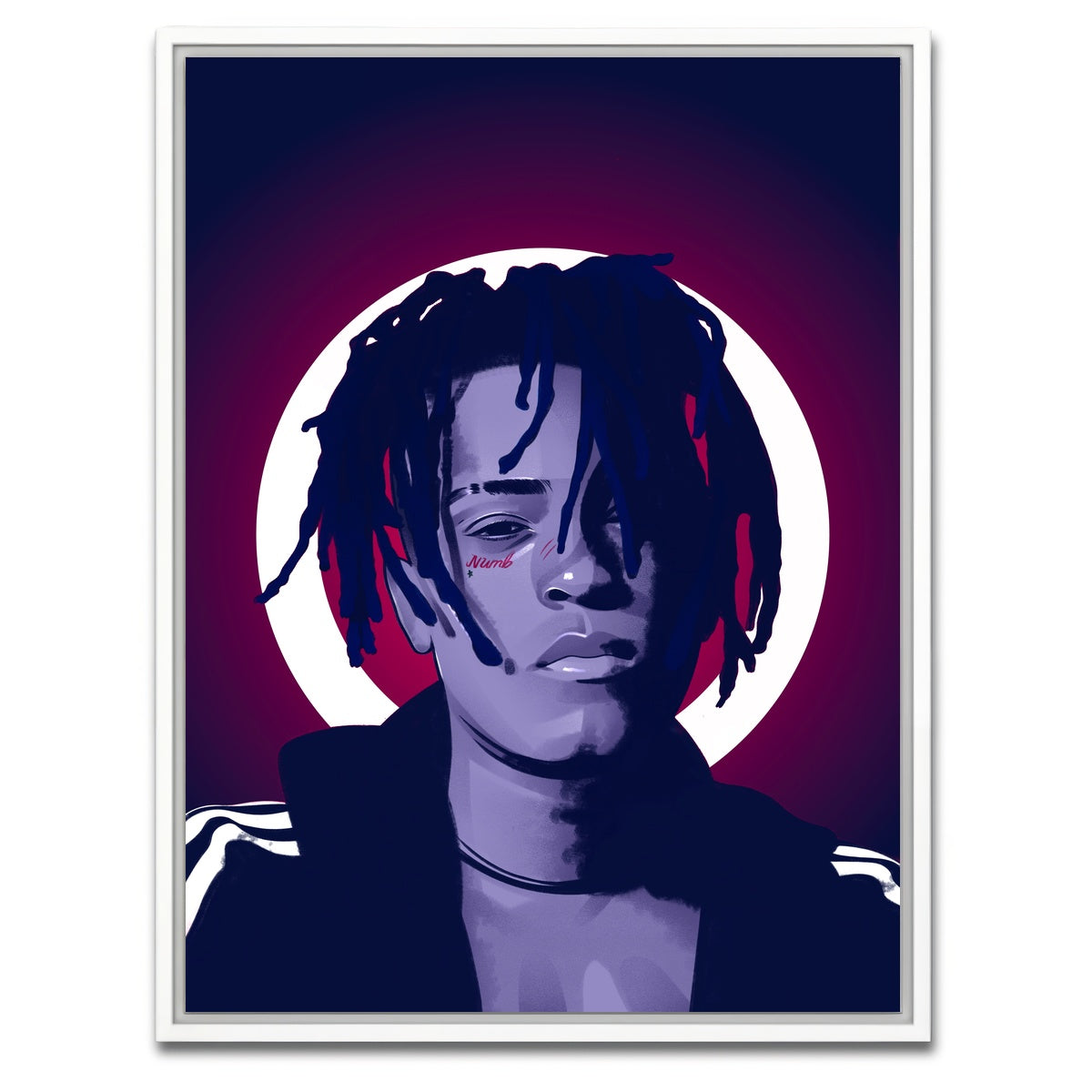AUTO-MOCKUP WHITE | XXXTentacion Blue | 1 Piece | White Framed Canvas | group=3x4