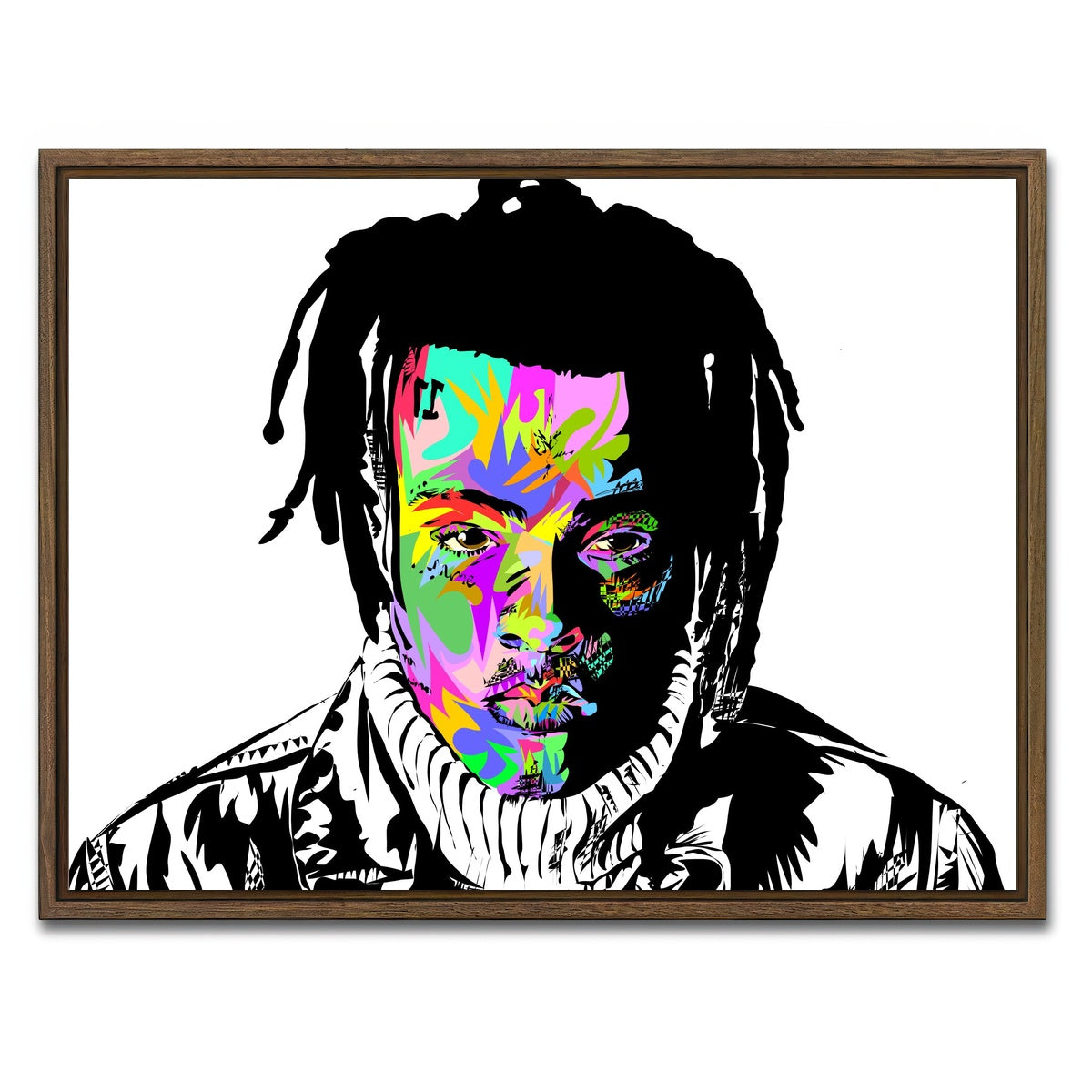 AUTO-MOCKUP WHITE | XXX TEN | 1 Piece | Walnut Framed Canvas | group=4x3