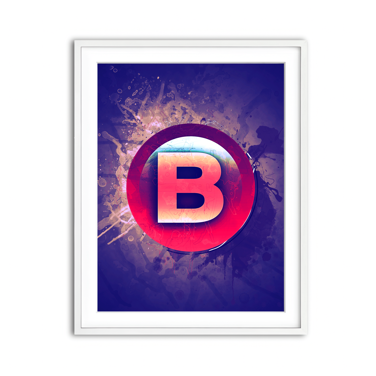 Framed Print 3x4 White