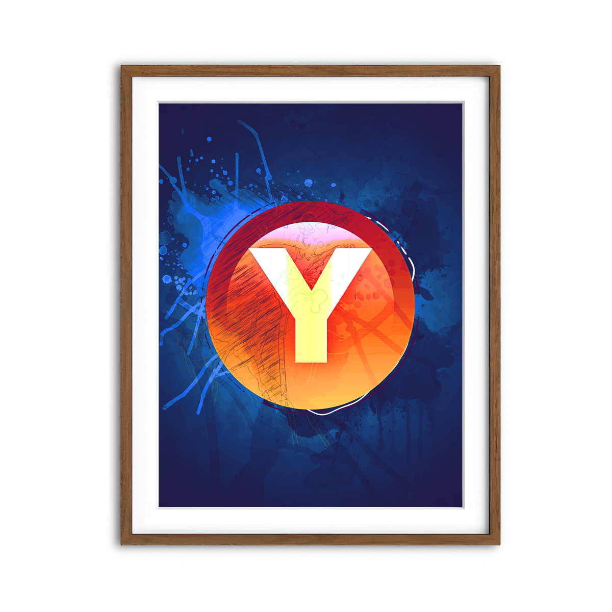 Framed Print 3x4 Walnut