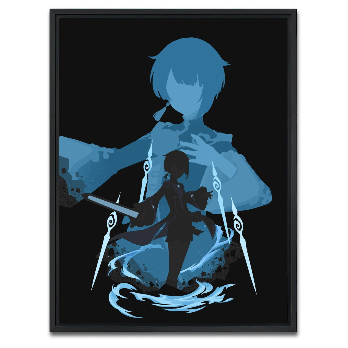 AUTO-MOCKUP WHITE | Xingqiu | 1 Piece | Black Framed Canvas | group=3x4