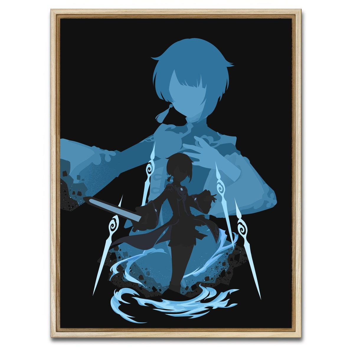 AUTO-MOCKUP WHITE | Xingqiu | 1 Piece | Natural Framed Canvas | group=3x4