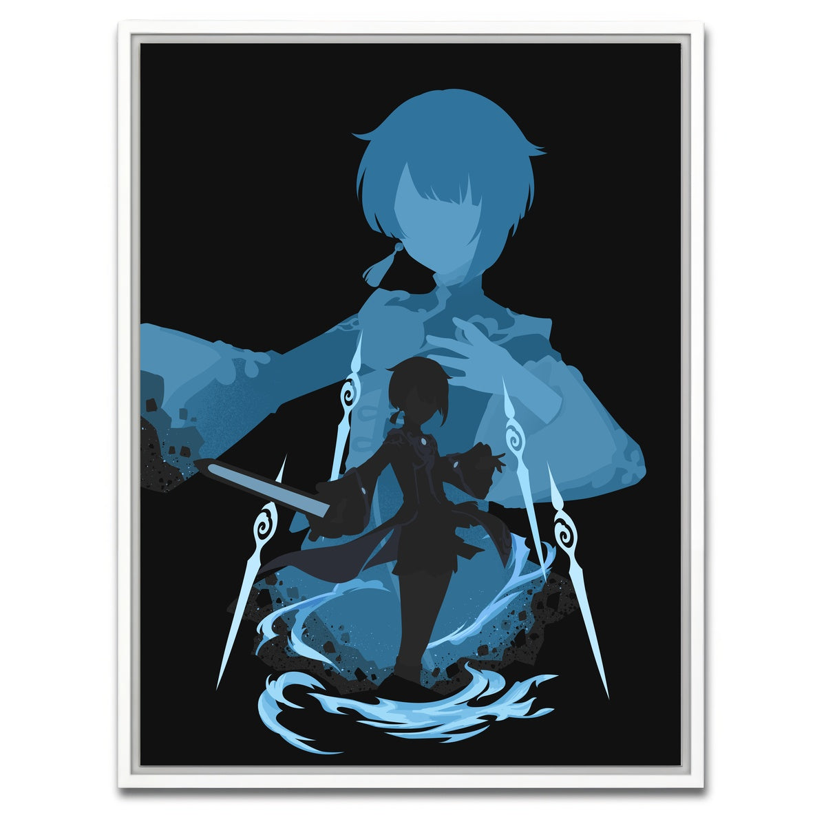 AUTO-MOCKUP WHITE | Xingqiu | 1 Piece | White Framed Canvas | group=3x4