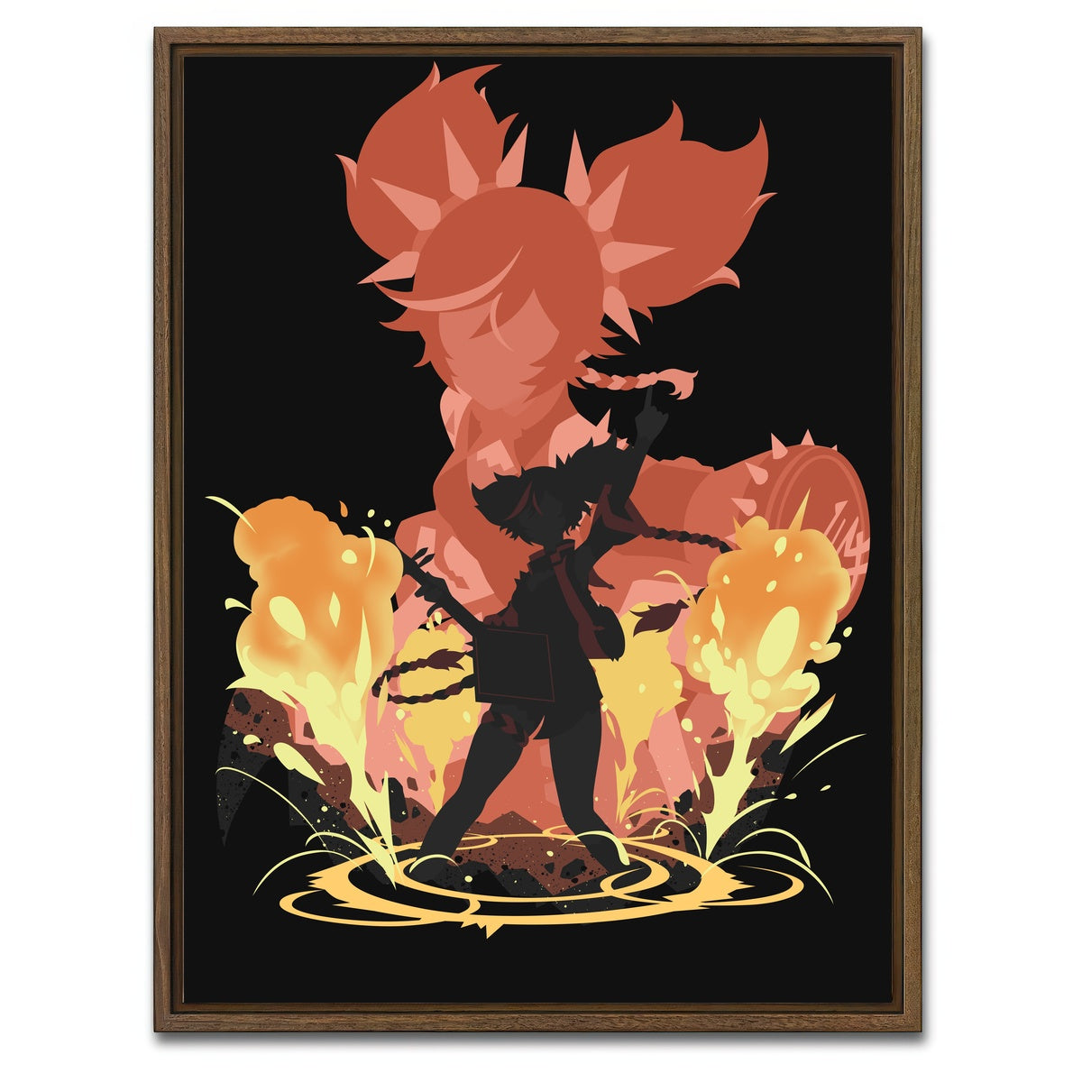 AUTO-MOCKUP WHITE | Xinyan | 1 Piece | Walnut Framed Canvas | group=3x4