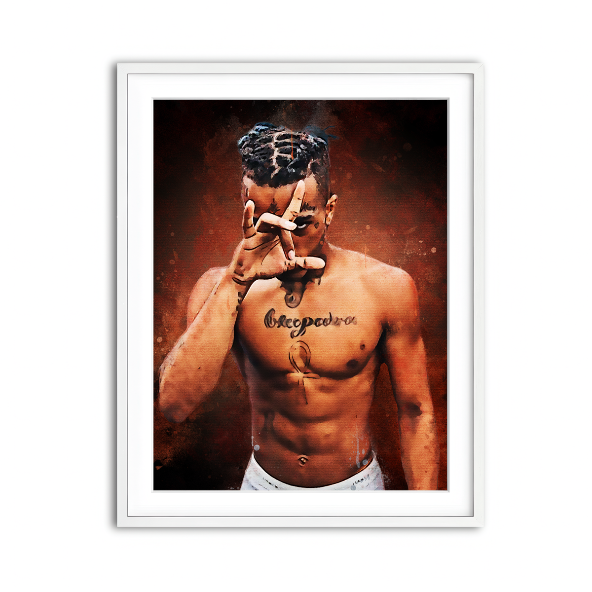 Framed Print 3x4 White