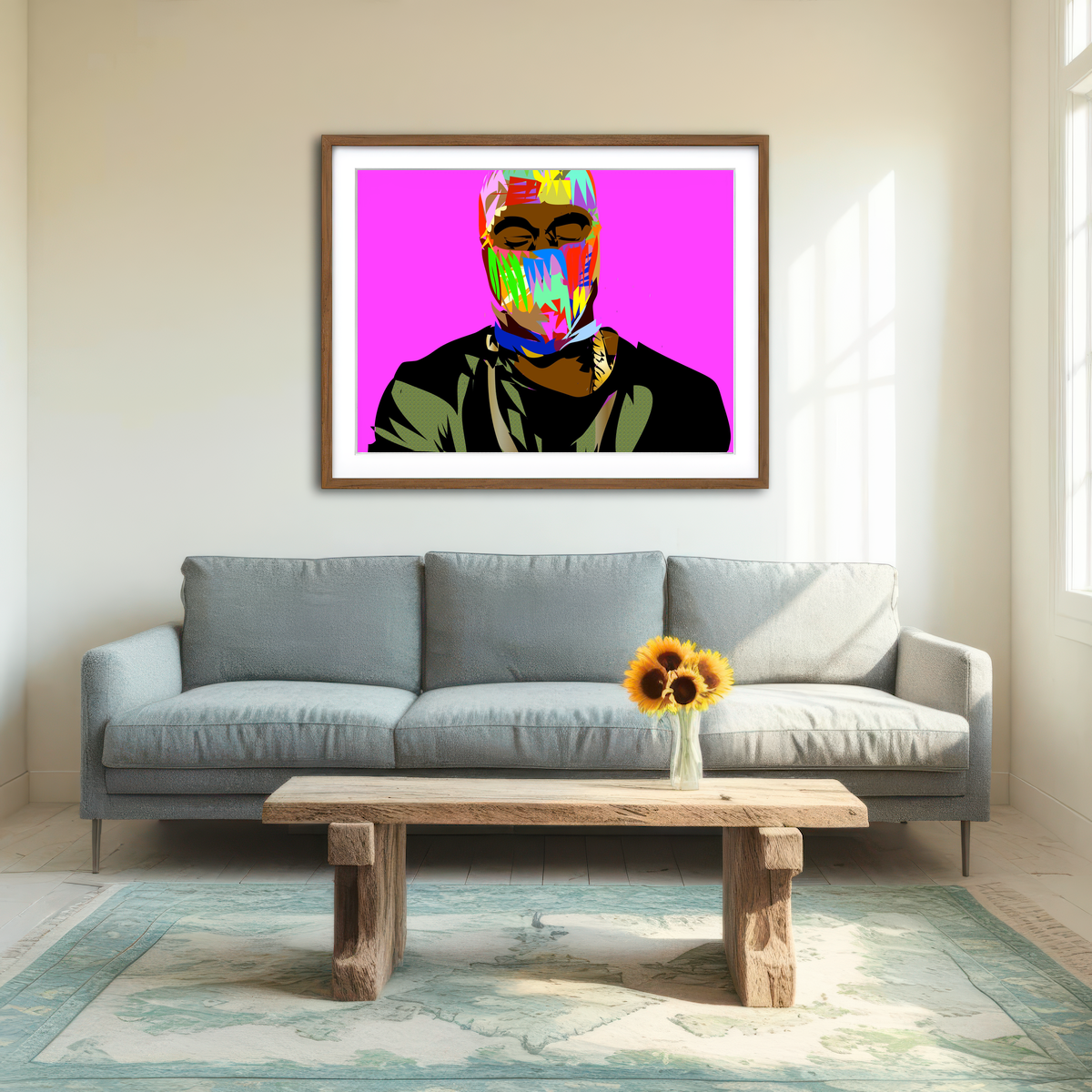 AUTO-MOCKUP ROOM | Yay Mask Wall Art