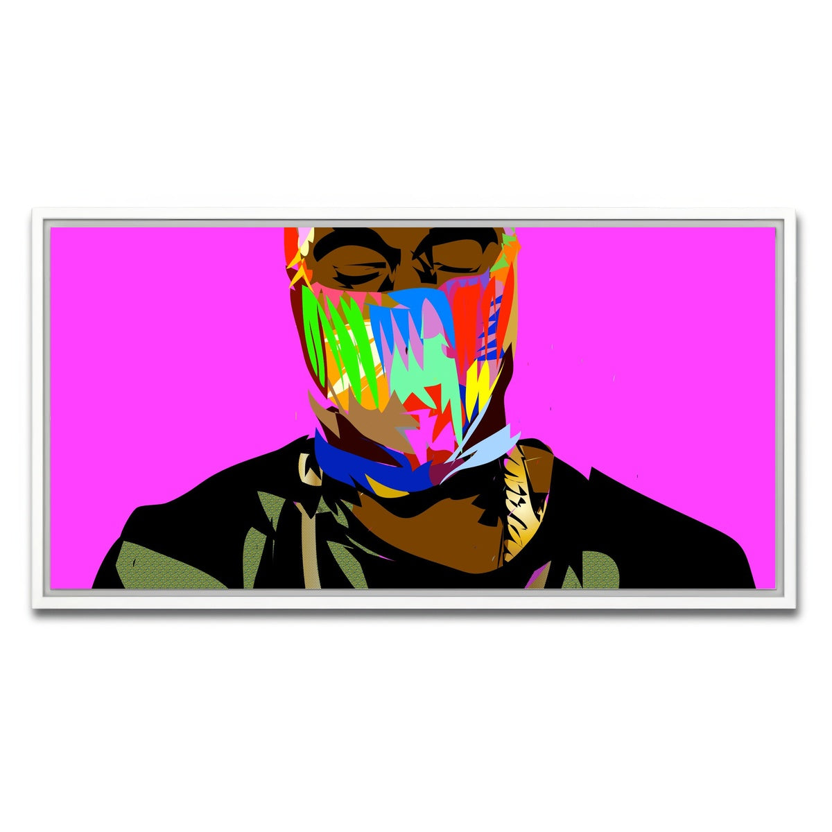 AUTO-MOCKUP WHITE | YAY MASK | 1 Piece | White Framed Canvas | group=2x1