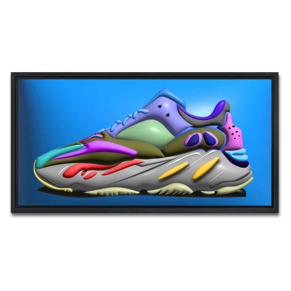 AUTO-MOCKUP WHITE | YEEZYBOOST | 1 Piece | Black Framed Canvas | group=2x1