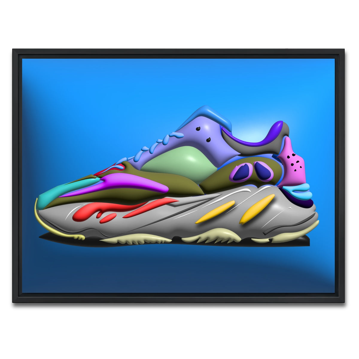 AUTO-MOCKUP WHITE | YEEZYBOOST | 1 Piece | Black Framed Canvas | group=4x3