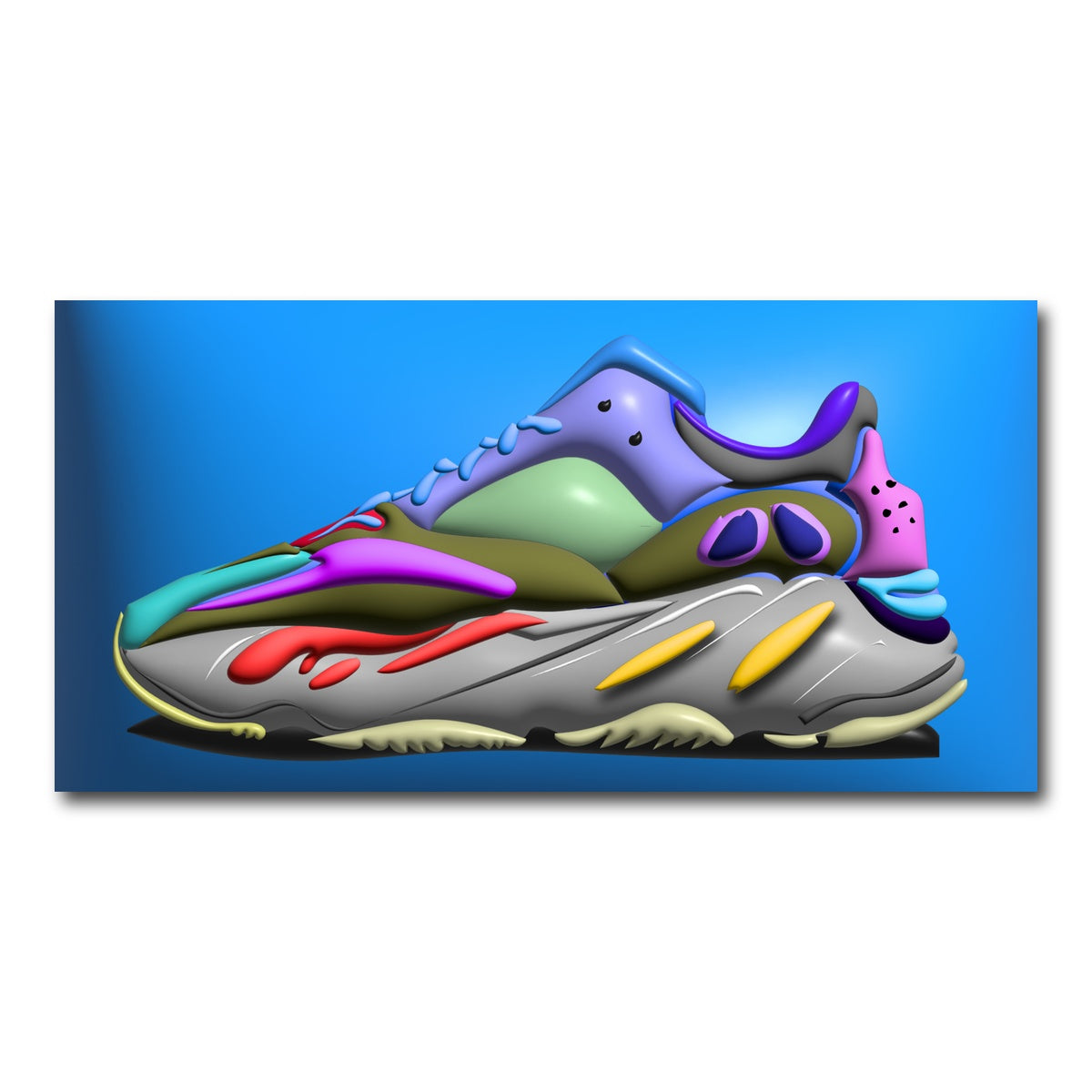 AUTO-MOCKUP WHITE | YEEZYBOOST | 1 Piece | Gallery Wrap Canvas | group=2x1