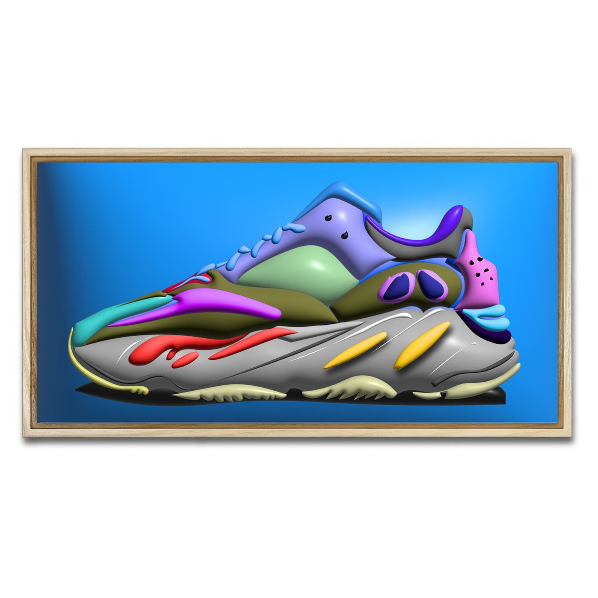 AUTO-MOCKUP WHITE | YEEZYBOOST | 1 Piece | Natural Framed Canvas | group=2x1
