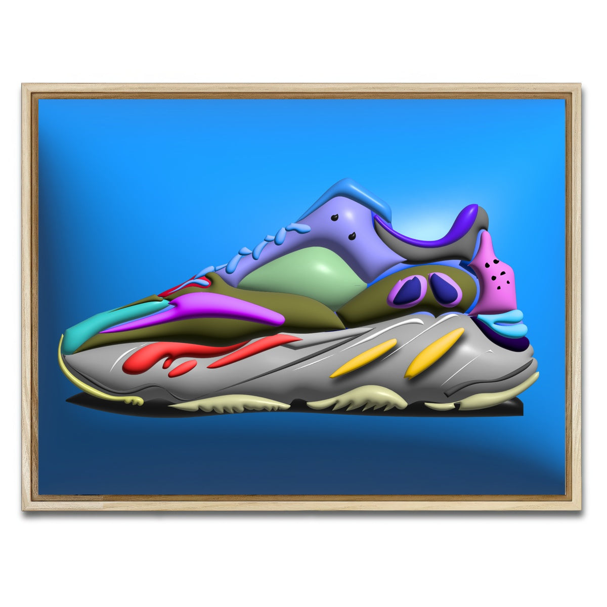 AUTO-MOCKUP WHITE | YEEZYBOOST | 1 Piece | Natural Framed Canvas | group=4x3