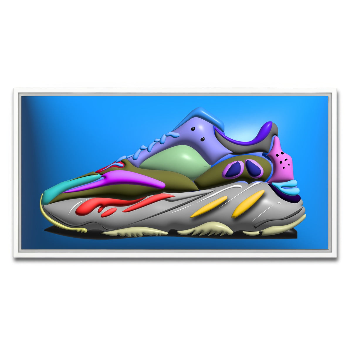 AUTO-MOCKUP WHITE | YEEZYBOOST | 1 Piece | White Framed Canvas | group=2x1