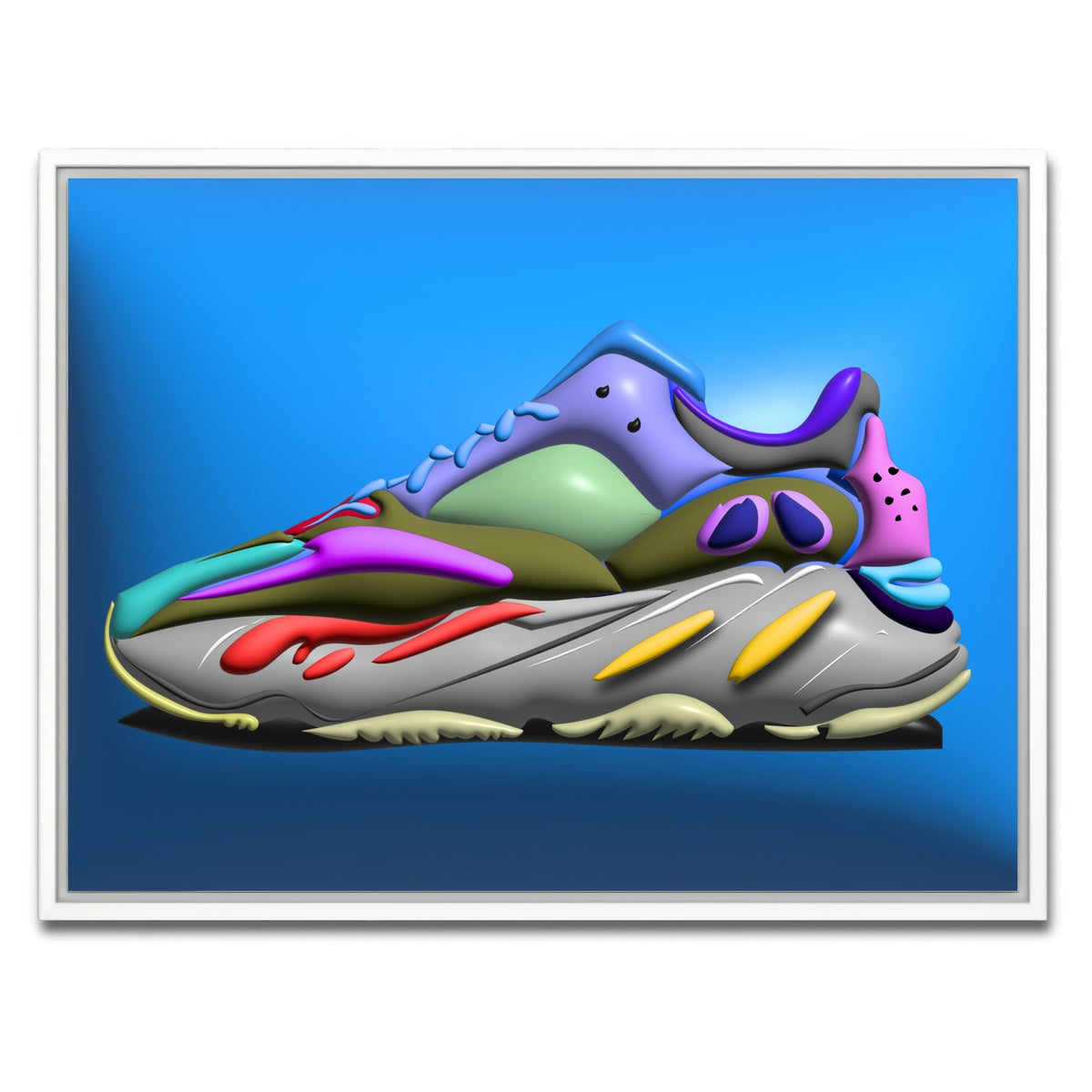 AUTO-MOCKUP WHITE | YEEZYBOOST | 1 Piece | White Framed Canvas | group=4x3