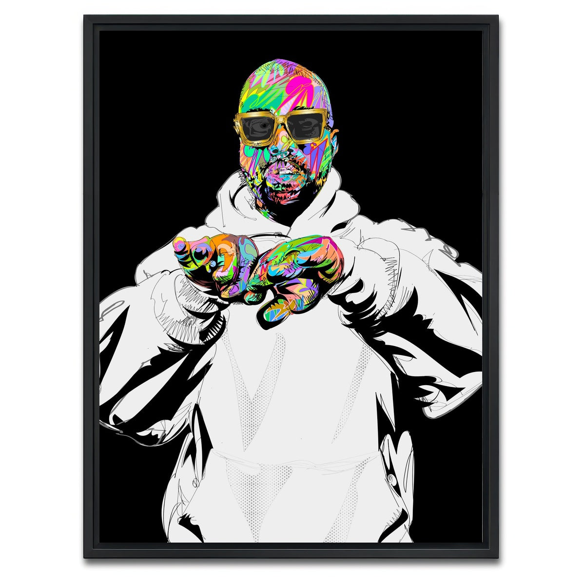AUTO-MOCKUP WHITE | YEEZY SUNDAY | 1 Piece | Black Framed Canvas | group=3x4