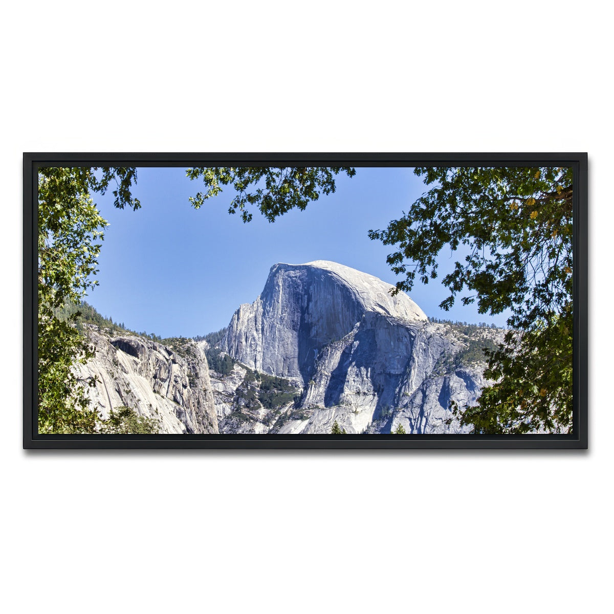 AUTO-MOCKUP WHITE | YOSEMITE VALLEY Half Dome | 1 Piece | Black Framed Canvas | group=2x1