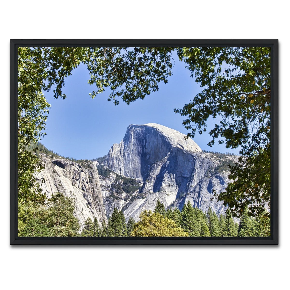 AUTO-MOCKUP WHITE | YOSEMITE VALLEY Half Dome | 1 Piece | Black Framed Canvas | group=4x3