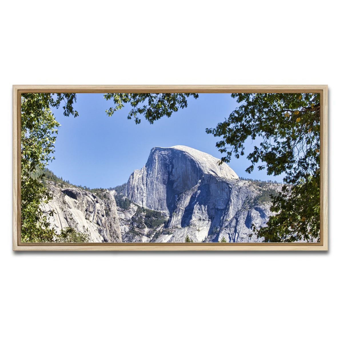 AUTO-MOCKUP WHITE | YOSEMITE VALLEY Half Dome | 1 Piece | Natural Framed Canvas | group=2x1