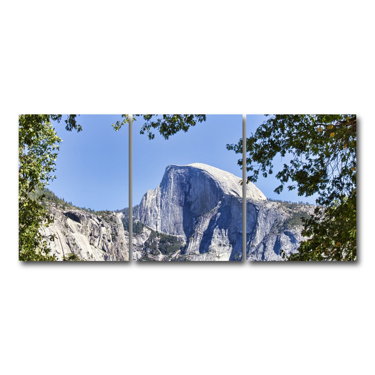 AUTO-MOCKUP WHITE | YOSEMITE VALLEY Half Dome | 3 Piece | Gallery Wrap Canvas | group=18x24