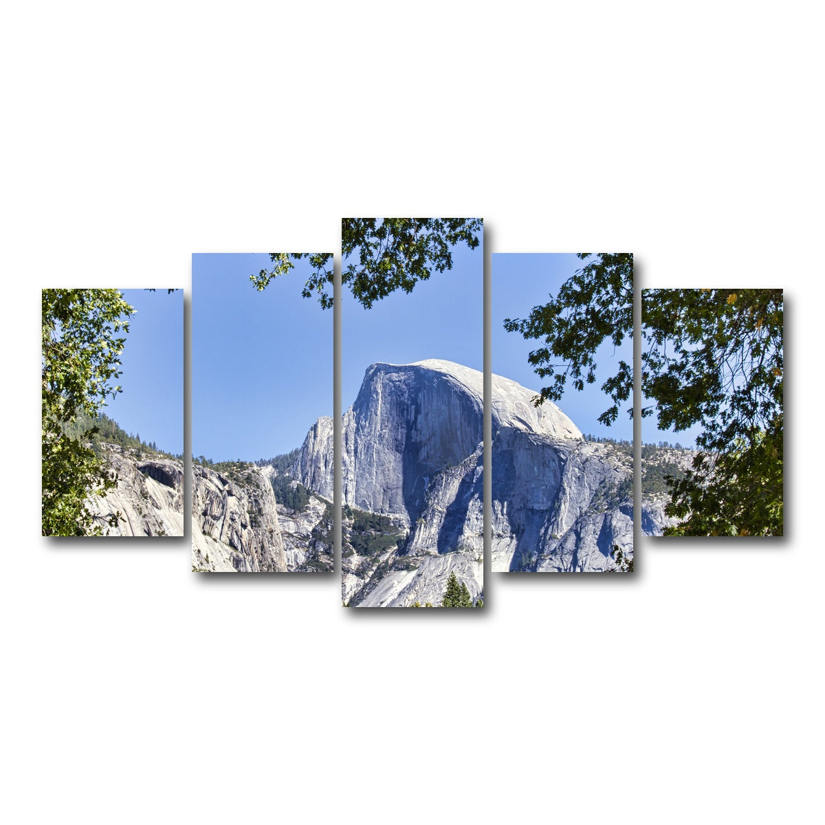 AUTO-MOCKUP WHITE | YOSEMITE VALLEY Half Dome | 5 Piece | Gallery Wrap Canvas | group=5_normal