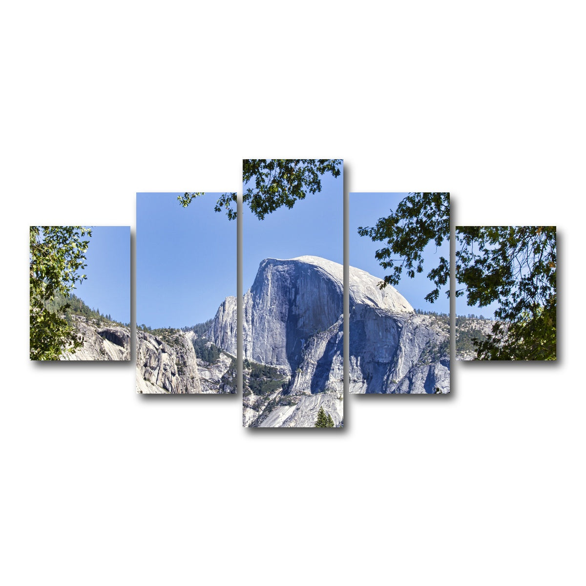 AUTO-MOCKUP WHITE | YOSEMITE VALLEY Half Dome | 5 Piece | Gallery Wrap Canvas | group=5_short