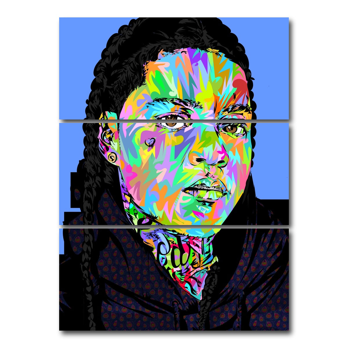 AUTO-MOCKUP WHITE | YOUNG M.A | 3 Piece | Gallery Wrap Canvas | group=8x18_stacked