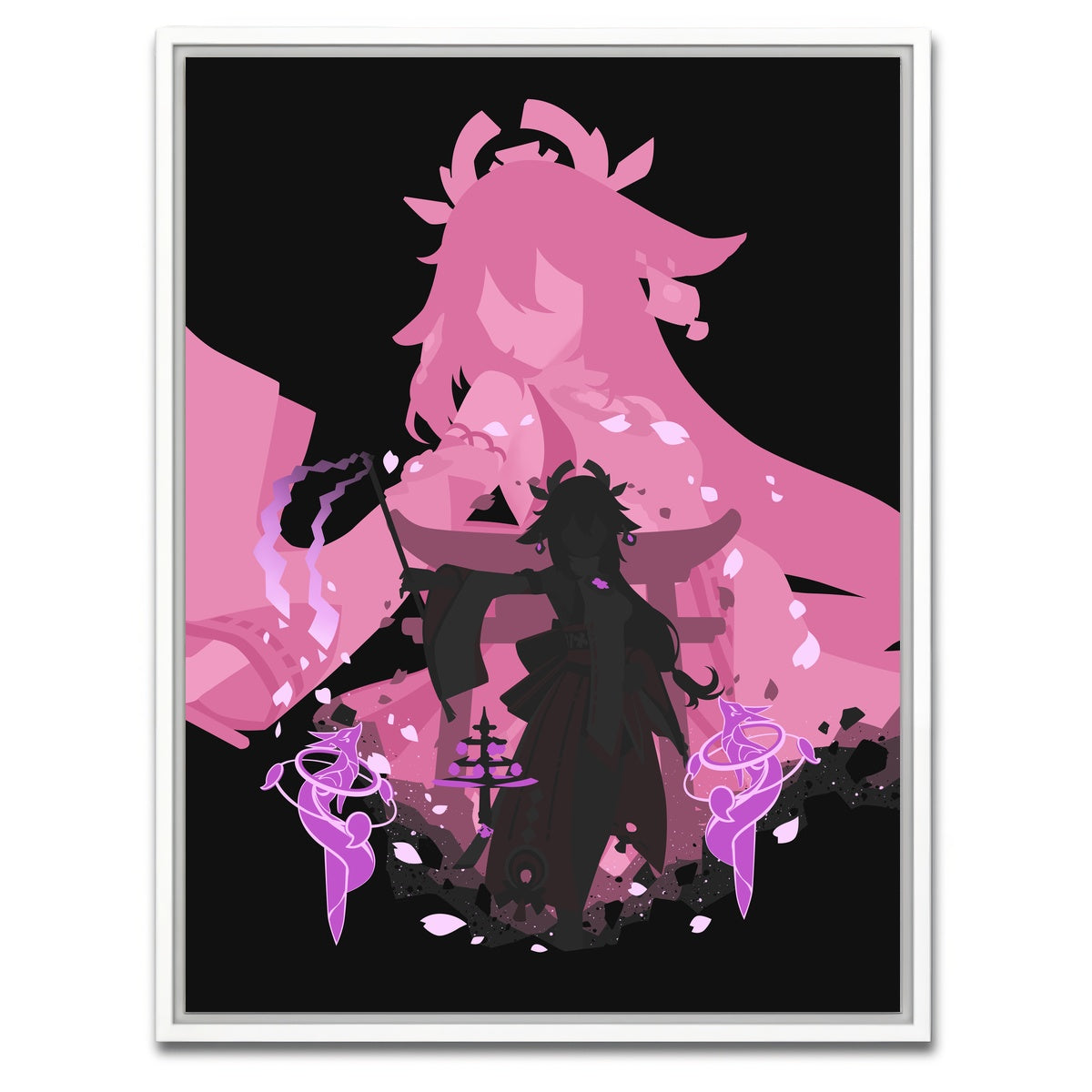 AUTO-MOCKUP WHITE | Yae Miko | 1 Piece | White Framed Canvas | group=3x4