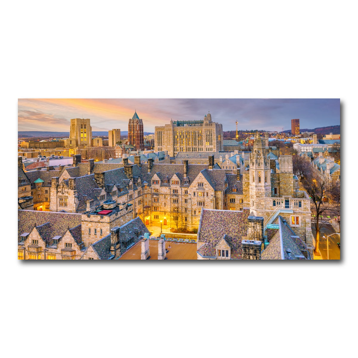 AUTO-MOCKUP WHITE | Yale University Campus - New Haven | 1 Piece | Gallery Wrap Canvas | group=2x1