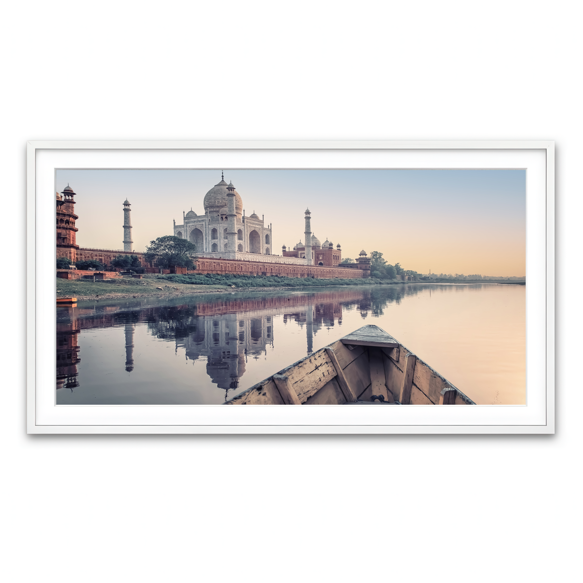 Framed Print 2x1 White