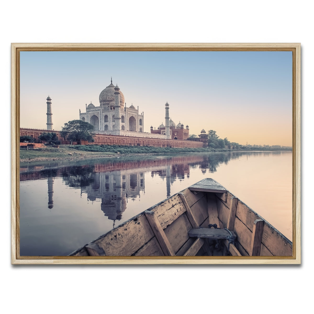 AUTO-MOCKUP WHITE | Yamuna River | 1 Piece | Natural Framed Canvas | group=4x3