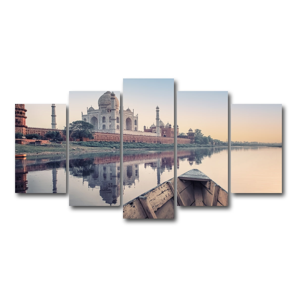 AUTO-MOCKUP WHITE | Yamuna River | 5 Piece | Gallery Wrap Canvas | group=5_normal