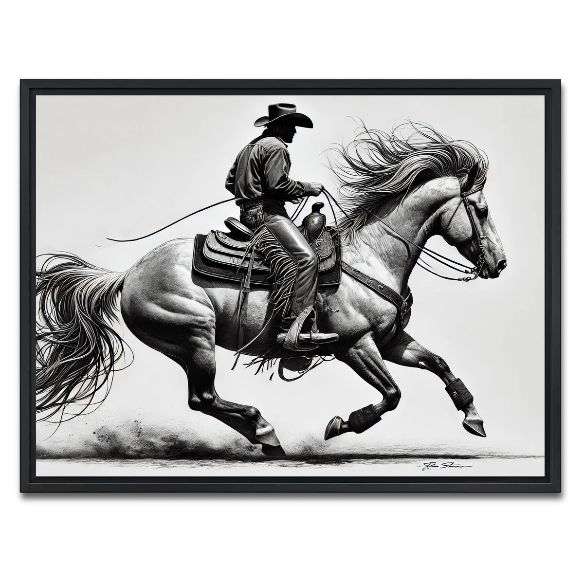 AUTO-MOCKUP WHITE | Yee Haw | 1 Piece | Black Framed Canvas | group=4x3