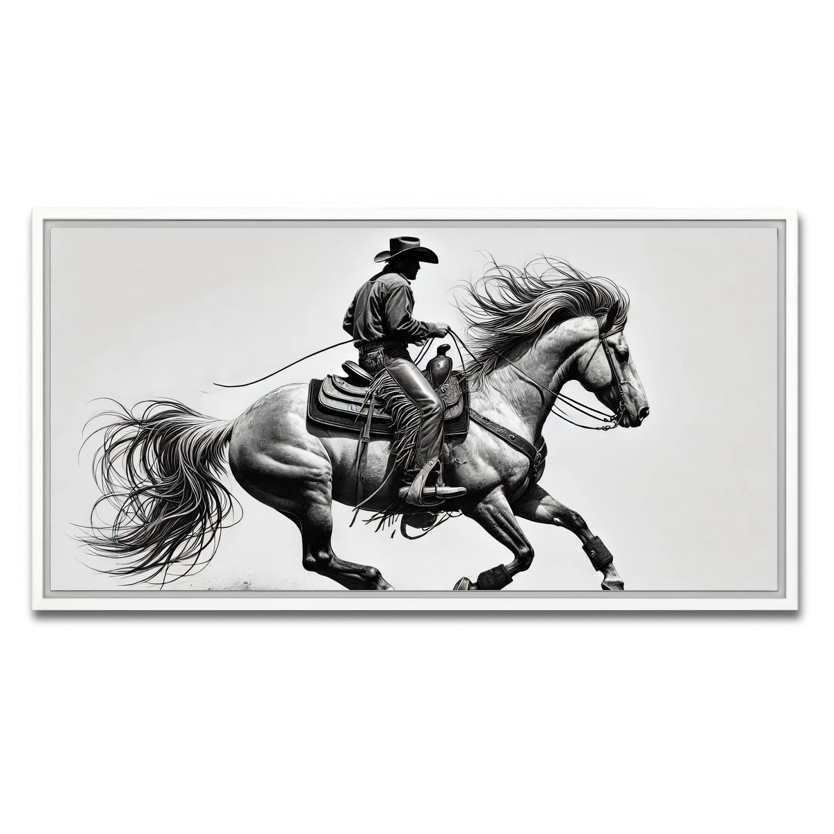 AUTO-MOCKUP WHITE | Yee Haw | 1 Piece | White Framed Canvas | group=2x1