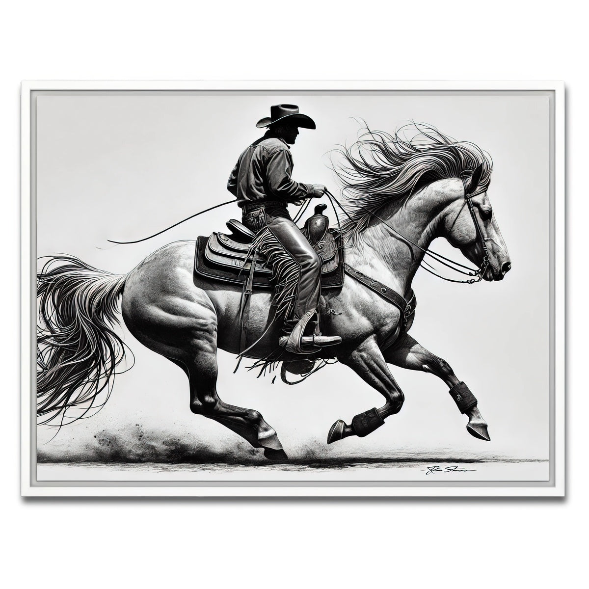 AUTO-MOCKUP WHITE | Yee Haw | 1 Piece | White Framed Canvas | group=4x3