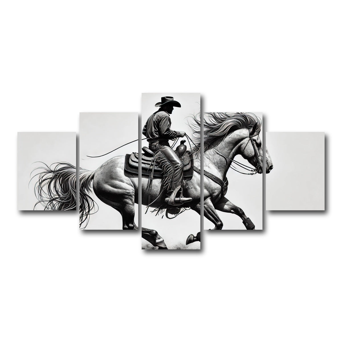 AUTO-MOCKUP WHITE | Yee Haw | 5 Piece | Gallery Wrap Canvas | group=5_short