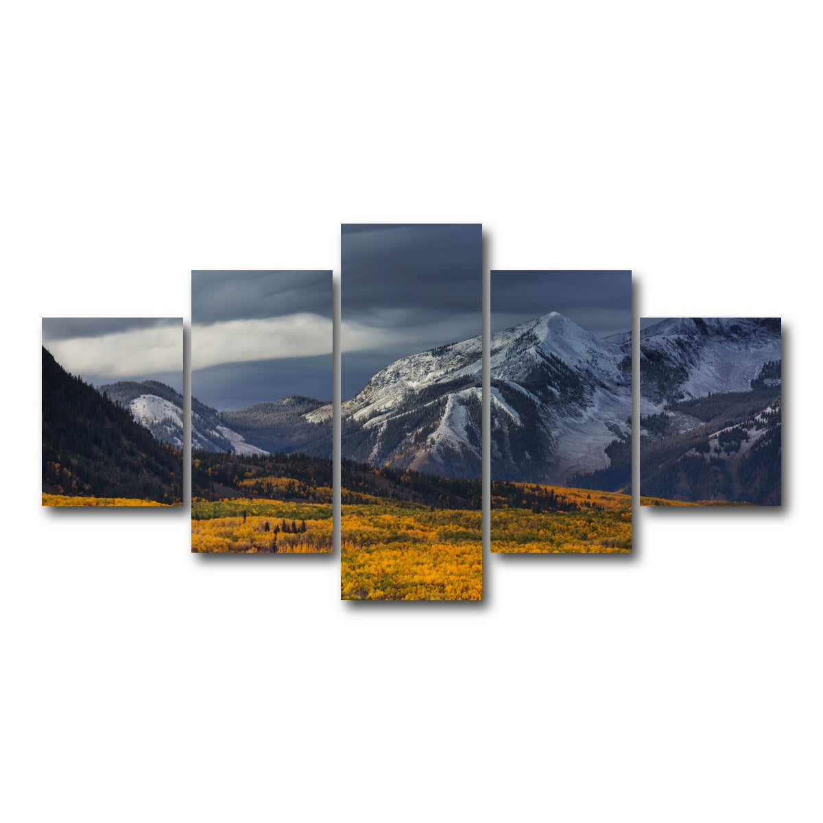 AUTO-MOCKUP WHITE | Yellow Autumn | 5 Piece | Gallery Wrap Canvas | group=5_short