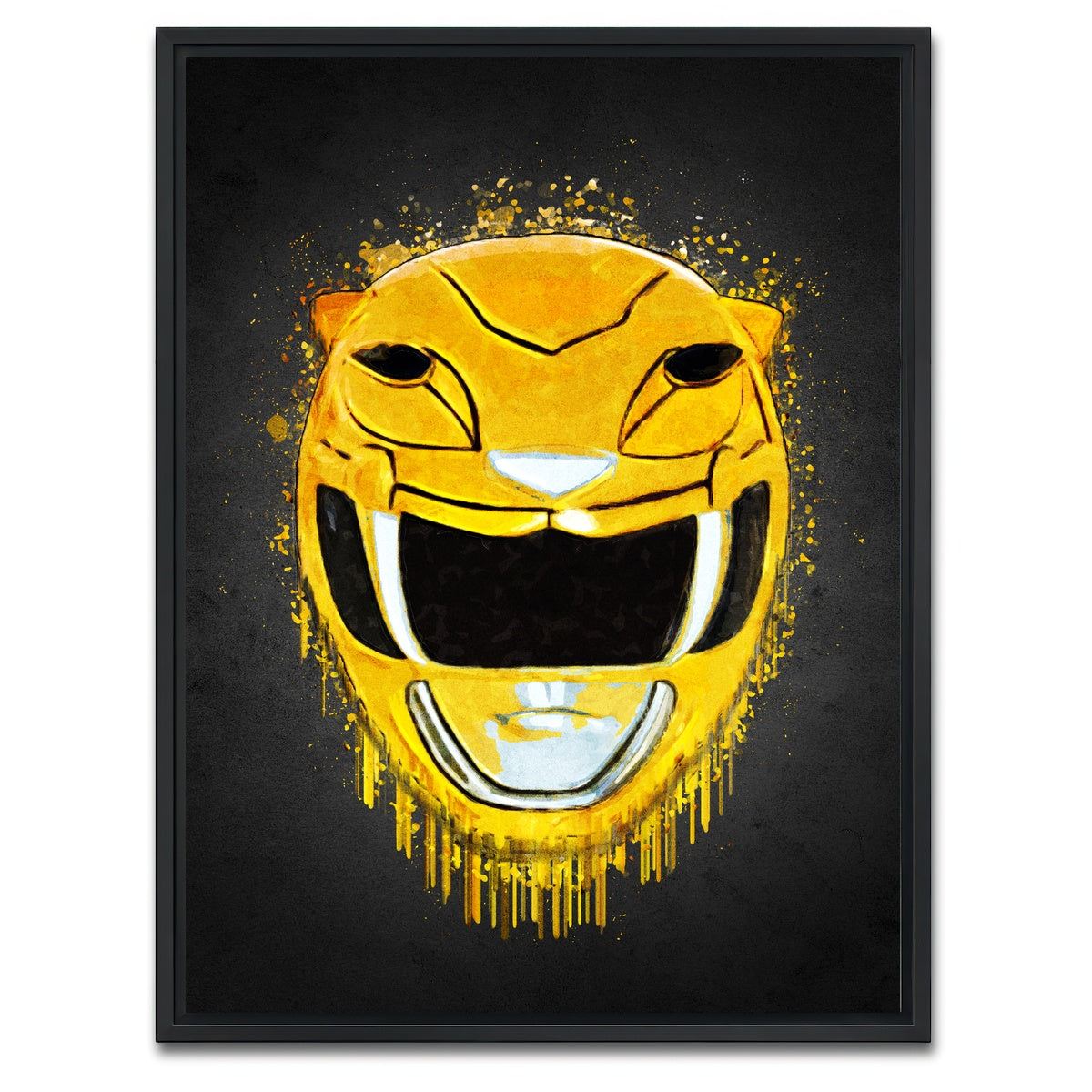 AUTO-MOCKUP WHITE | Yellow Ranger Portrait | 1 Piece | Black Framed Canvas | group=3x4